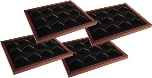 Miniatura 7 de Caja de exhibición de monedas de dos bandejas para cápsulas, certificadas, estilo losa o monedas de desafío, sin bandejas