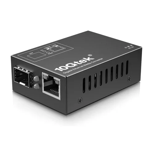 Miniatura 13 de 10Gtek un par de convertidores de medios bidi de Ethernet Gigabit, convertidor de fibra LC única de modo único a Ethernet RJ45 para X1