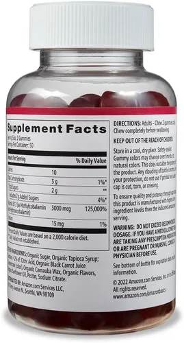 Miniatura 2 de Marca de Amazon - Solimo - Gomitas con vitamina B12 3000 mcg