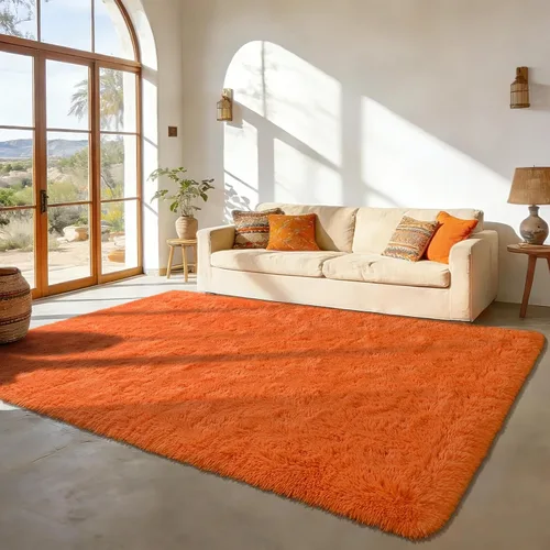 Miniatura 32 de Alfombra Corredor Suave de Pelo Largo para Dormitorio, 2 x 6 pies, alfombras esponjosas con parte inferior antideslizante para pasillo, junto a
