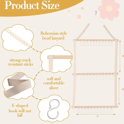 Miniatura 3 de YOcity Soporte Organizador de Diademas para Niñas Bebés Diademas Accesorios para el Cabello Organizador de Lazos para el Cabello Almacenamiento