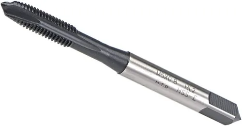 Miniatura 3 de uxcell Grifo de roscado de punto espiral M2.5 x 0.45, tolerancia H2 de acero de alta velocidad recubierto TICN, vástago redondo con extremo
