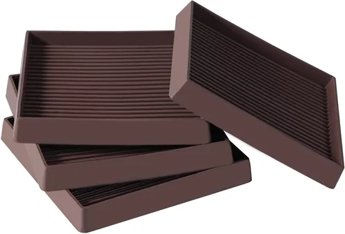 Copas cuadradas de goma para muebles de 4 x 4, almohadillas antideslizantes para muebles, tapones de cama con agarre, protegen cualquier suelo