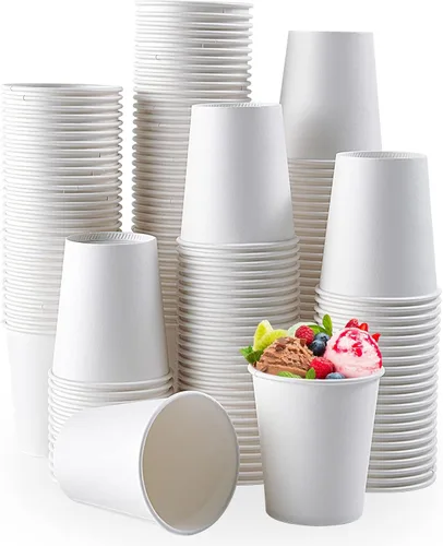 TV TOPVALUE Paquete de 600 tazas de papel de 5 onzas, tazas desechables blancas para enjuague bucal y bebida caliente para baño, hogar, escuela y