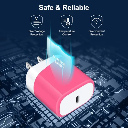 Miniatura 5 de Cargador rápido USB C de 20 W para Google Pixel 10a/10 Pro/10 Pro XL/10 Pro Fold/10 9a 9 Fold 9 Pro XL 8a 8 Pro 7a 7 6, bloque de carga rápida cubo