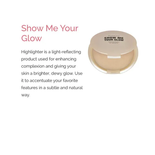 Miniatura 3 de Elizabeth Mott Show Me Your Glow - Iluminador en polvo 2 en 1 y sombra de ojos brillante, maquillaje natural con brillo facial, libre de crueldad