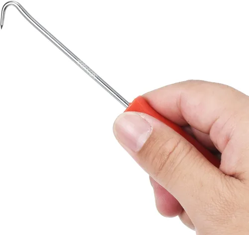 Miniatura 5 de PATIKIL Junta tórica de 45 grados de 5.591 in, 2 juntas de sello de aceite, herramienta de extracción de destornilladores de precisión, color rojo