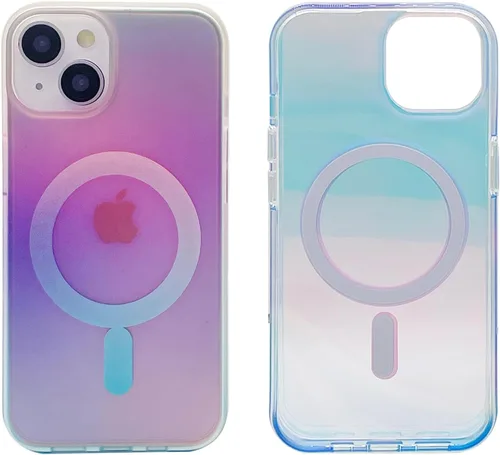 Miniatura 13 de Funda magnética para iPhone 13 y iPhone 14 de 6.1 pulgadas, compatible con carga MagSafe de poliuretano termoplástico suave, delgada, a prueba