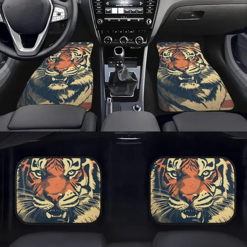Miniatura 33 de 4 alfombrillas delanteras y traseras para automóvil, SUV, furgoneta y camión, protección de suelo para todo tipo de clima, juego de accesorios