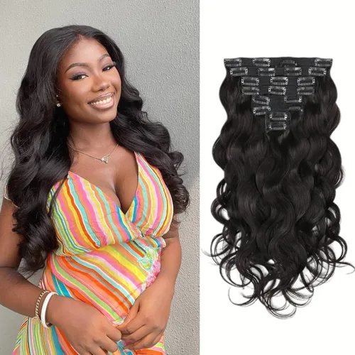 Miniatura 13 de Extensiones de cabello rizado kinky con clip para mujeres negras 14 pulgadas 2# marrón oscuro extensiones de cabello rizado con clip cabello humano