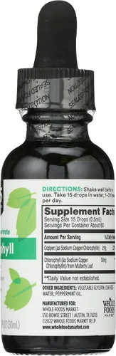 Miniatura 6 de 365 por Whole Foods Market - Concentrado líquido de clorofila, sabor a menta, 1 fl oz