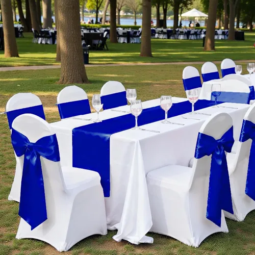 Miniatura 257 de mds - Lote de 10 lazos de satén para sillas de boda y eventos, para decoración de fiestas, 30 colores, Satin, 10 Verde oliva