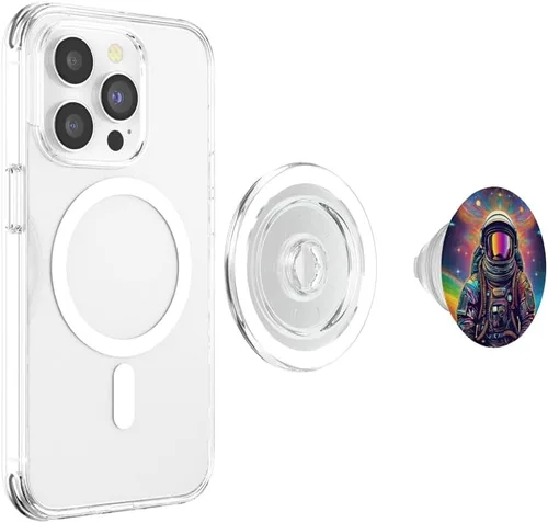 Miniatura 4 de Cosmic Dreamer Astronauta Space Psychedelic Trippy Print PopSockets MagSafe PopGrip para iPhone
