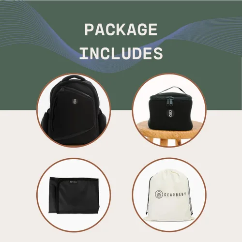 Miniatura 2 de Extractor de leche y bolsa de pañales compatible con Spectra S1, S2, Medela, neopreno portátil para bebés, enfriador de leche materna de viaje, Negro