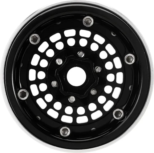 Miniatura 5 de INJORA Turbine 1.9" Beadlock Llanta de rueda Offset -0.394 in Rueda de aluminio para SCX10 Pro TRX4 VS4-10 Gen8 1/10 RC Crawler Car (negro)