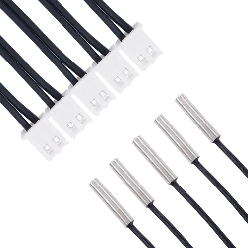 Miniatura 5 de TWTADE 5 sensores de temperatura de termistor 1M 10K B3950, capaces de soportar -25 a 257.0 °F, sondas sensibles con sensor de temperatura NTC tiene