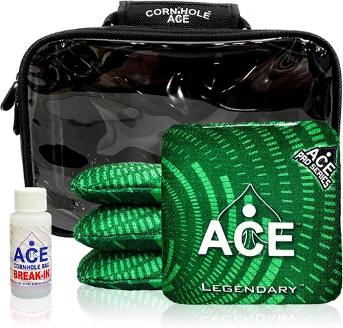 Miniatura 27 de Legendario Bolsos Cornhole ACE Pro + Kits PRO De doble lado, resbaladizos y pegajosos para todo clima Bolsa de descanso opcional y estuche