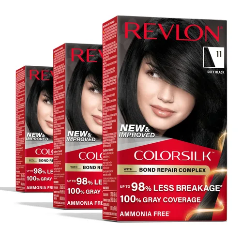 Miniatura 18 de Revlon ColorSilk con complejo de reparación de enlaces, color de cabello permanente negro, 100% cobertura de canas, tinte para cabello sin amoníaco