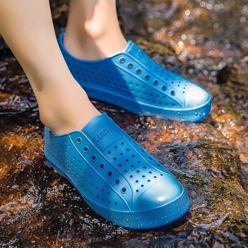 Miniatura 4 de FLIOZY Zuecos de jardín impermeables para hombres y mujeres, zapatos ligeros y transpirables de EVA sin cordones, cómodos y antideslizantes, calzado
