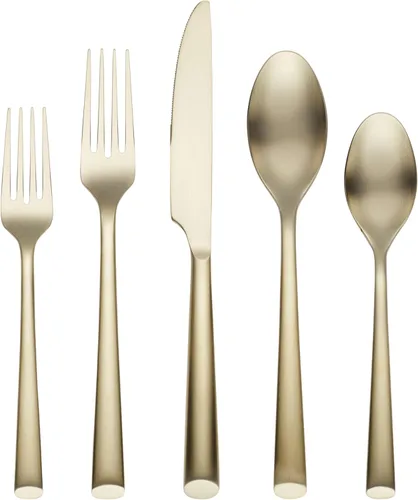 Miniatura 6 de Cambridge Silversmiths Gilda Black Satin - Juego de cubiertos de 20 piezas, servicio para 4 personas Satén negro