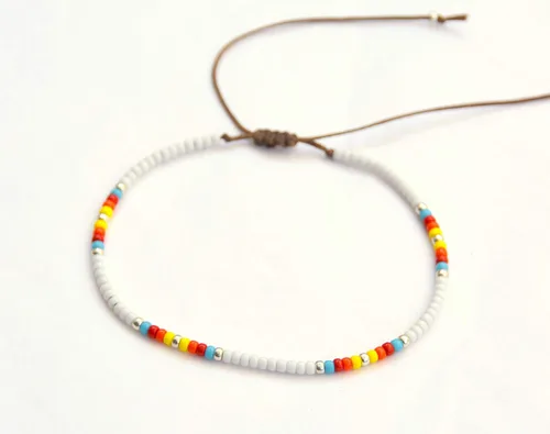 Miniatura 8 de Boho Anklet, Native American Jewelry, Unique Thin Beaded Ankle Bracelet for Women or Girls, Colorful Bohemian Hippie Beach Waterproof Foot Jewelry