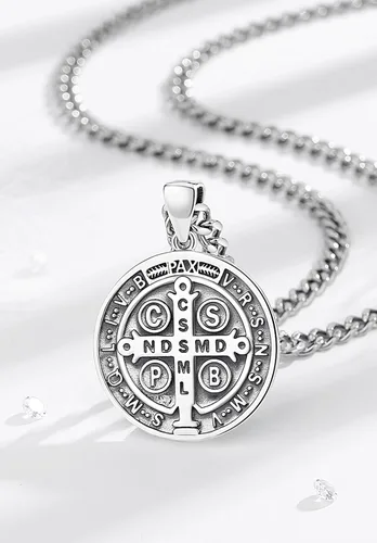 Miniatura 3 de CELESTIA Medallas de plata de ley 925 San MiguelSan CristóbalSan BenitoSan GabrielVirgen MaríaJesúsCaravacaMetatrónSello de los Siete Arcángeles