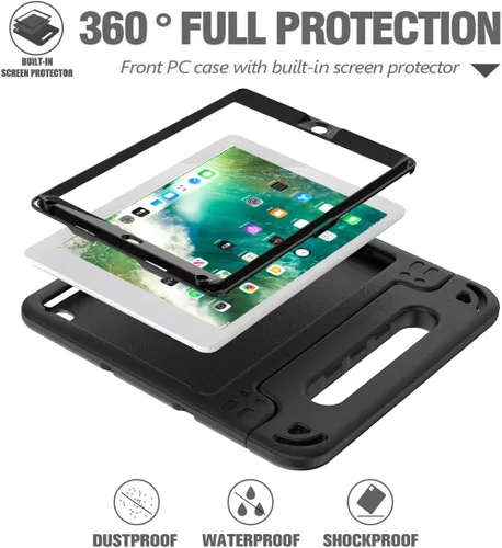 Miniatura 5 de AVAWO funda para iPad 9.7" 2017, para niños., Negro
