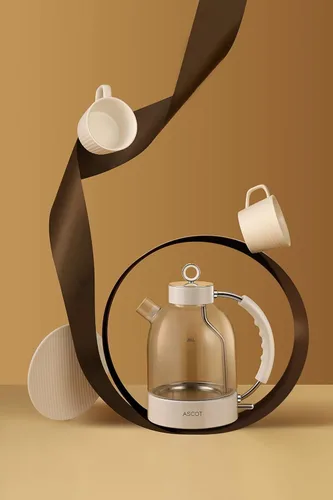 Miniatura 4 de ASCOT Hervidor eléctrico, caldera de té eléctrica de vidrio, regalos para hombres/mujeres/familia, calentador de té de vidrio de borosilicato de 1.5