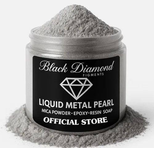 Pigmentos de diamante negro perla de metal líquido, 1.80 oz/1.8 onzas, aditivo multiusos para manualidades | Bombas de baño naturales, arte de