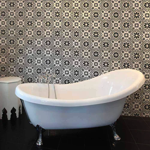 Miniatura 2 de Verona - Plantilla de azulejos para pintar pisos de azulejos, plantillas de azulejos reutilizables para pisos de linóleo y cemento, pinta tu viejo