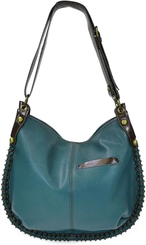 Miniatura 8 de Chala Bolsos de mano, estilo casual, suave, con hombro grande o bolso cruzado con llavero, color azul marino, Búho