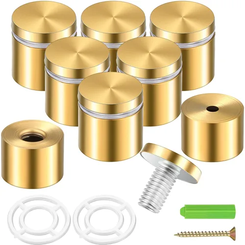 Miniatura 8 de Ferraycle 8 Juegos de Tornillos Separadores de Acero Inoxidable para Publicidad Montaje Separador Hardware Metálico Hardware de Montaje de Letreros