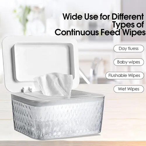 Miniatura 5 de Dispensador de toallitas húmedas para bebés, contenedor de toallitas húmedas de mayor capacidad, contenedor de toallitas para baño, mantiene