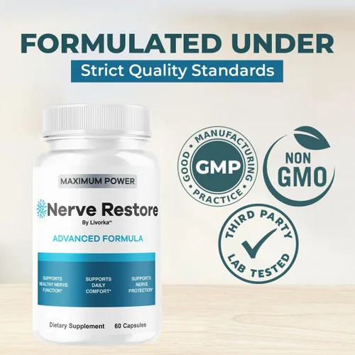 Miniatura 6 de (3 unidades) Nerve Restore - Cápsulas de fórmula avanzada para restaurar los nervios, fórmula natural premium, píldoras diarias NerveRestore que