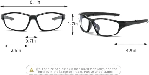 Miniatura 9 de Gafas de seguridad de lente completa envolventes con lectores, gafas de lectura de seguridad con aumento deportivo para hombres y mujeres