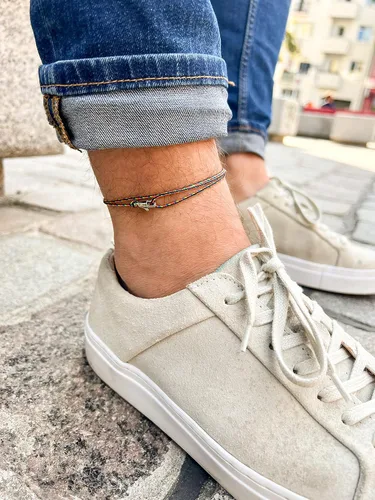 Miniatura 31 de Made by Nami Surfer Anklet with Snap Hook Clasp Waterproof & Adjustable Thin String Ankle Bracelets for Women and Men Handmade Jewelry for Beach and