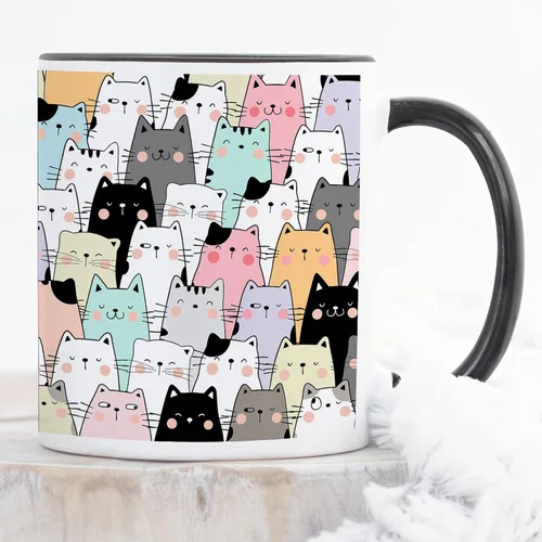 Miniatura 4 de YouNique Designs Tazas de café para gatos, taza de café portátil de 11 onzas, tazas de gato para amantes de los gatos, regalos para mujeres, taza