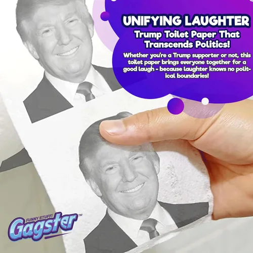 Miniatura 4 de Donald Trump rollo de papel de baño, novedad graciosa gag, portarrollos de papel para demócratas y republicanos, 3 Ply, papel higiénico suave