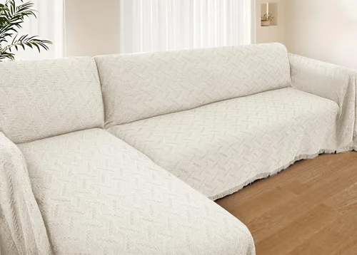 Miniatura 11 de HOMERILLA - Fundas de sofá seccional para sofá seccional, cobija de sofá en forma de L, 2 piezas, protector de muebles en forma de L para mascotas