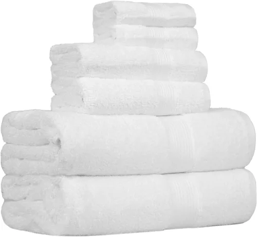 Miniatura 27 de Amazon Basics Juego de toallas de baño suaves, absorbentes, resistentes a la decoloración, 100% algodón, 6 piezas (12 x 12 pulgadas), toallas Carmesí