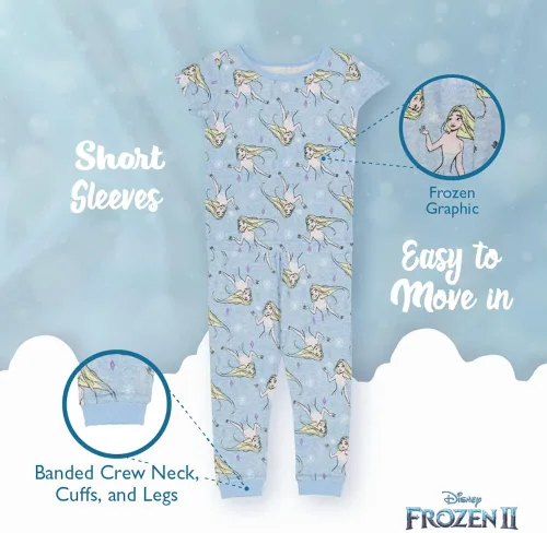 Miniatura 5 de Disney Girls 4-Piece Snug-fit Cotton Pajamas Set