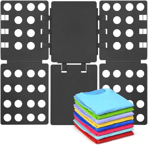 Sealegend V1 - Tabla plegable para ropa para adultos, carpeta de camisas de plástico duradero, carpetas de lavandería rápida, color negro
