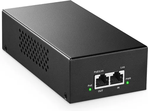 MokerLink Inyector Gigabit PoE, 802.3af/at/bt 90W, Ethernet 10/100/1000Mbps, Plug & Play, adaptador no PoE a PoE, distancia de hasta 328.1 ft (328