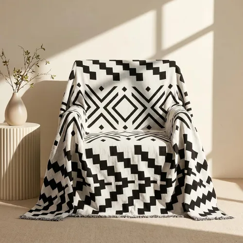 amorus Manta bohemia, manta de felpilla jacquard con borlas suaves para sofá, cama, campamento al aire libre, pícnic, automóvil, viajes, cálida y
