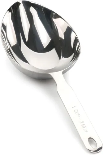 RSVP International Endurance Colección de Cucharas Medidoras de Acero Inoxidable, Ovalada, 1 Taza