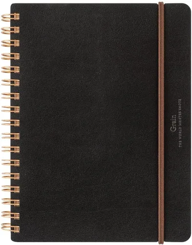 Miniatura 10 de DESIGNPHIL 15223006 Midori Ring Notebook, grano, deformación B6, marrón oscuro