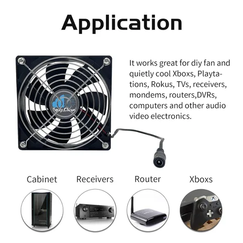 Miniatura 3 de Ventilador de magdalenas de 120 V axial 220 V 110 V con controlador de velocidad variable Ventilador de computadora con enchufe de CA para PC