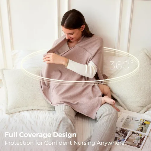 Miniatura 6 de Momcozy Funda de lactancia para lactancia, poncho suave de privacidad, chal de lactancia multiusos, fundas portátiles para lactancia materna