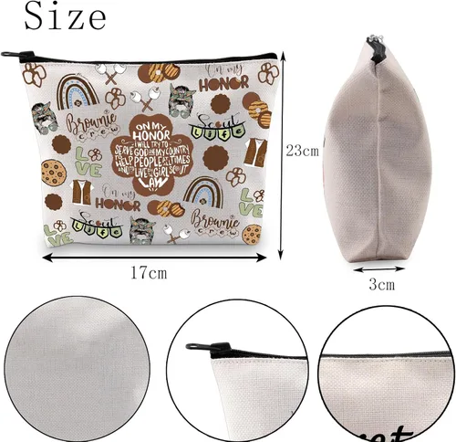Miniatura 2 de POFULL Brownie Troop Gift Scout Brownie Bolsa Cosmética Scout Troop Regalos