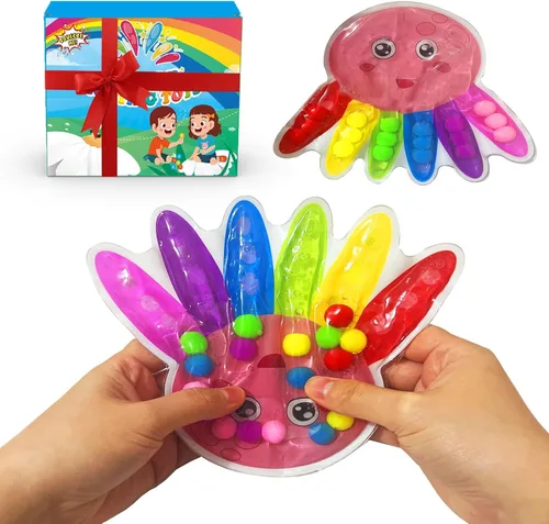 Miniatura 9 de Juguetes de clasificación de color, juguetes sensoriales para apretar para niños pequeños, juguete sensorial de habilidades motoras finas, juguetes